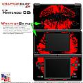 Nintendo DSi Skin - Big Kiss Lips Red on Black Skin Kit
