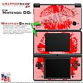 Nintendo DSi Skin - Big Kiss Lips Red on Pink Skin Kit