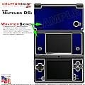 Nintendo DSi Skin - Carbon Fiber Blue and Chrome Skin Kit