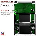 Nintendo DSi Skin - Carbon Fiber Green and Chrome Skin Kit