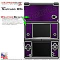 Nintendo DSi Skin - Carbon Fiber Purple and Chrome Skin Kit