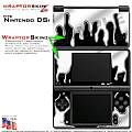 Nintendo DSi Skin - Chrome Drip On Black Skin Kit