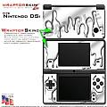 Nintendo DSi Skin - Chrome Drip on White Skin Kit