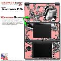 Nintendo DSi Skin - Chrome Skulls on Pink Skin Kit