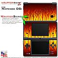 Nintendo DSi Skin - Fire on Black Skin Kit