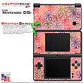 Nintendo DSi Skin - Kearas Flowers on Pink Skin Kit