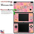 Nintendo DSi Skin - Kearas Peace Signs on Pink Skin Kit