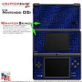 Nintendo DSi Skin - Aluminum Panels Blue Skin Kit