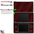 Nintendo DSi Skin - Aluminum Panels Red Skin Kit