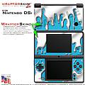 Nintendo DSi Skin - Chrome Drip on Blue Skin Kit