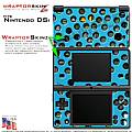 Nintendo DSi Skin - Punched Holes Blue Skin Kit
