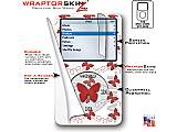 Pastel Butterfly Red on White iPod Video (5G) Skin