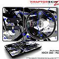 DJ Hero Skin Abstract 02 Blue fit XBOX 360 and PS3 DJ Heros