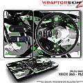DJ Hero Skin Abstract 02 Green fit XBOX 360 and PS3 DJ Heros