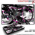 DJ Hero Skin Abstract 02 Pink fit XBOX 360 and PS3 DJ Heros