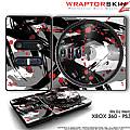 DJ Hero Skin Abstract 02 Red fit XBOX 360 and PS3 DJ Heros