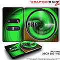DJ Hero Skin Alecias Swirl 01 Green fit XBOX 360 and PS3 DJ Heros