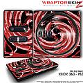 DJ Hero Skin Alecias Swirl 02 Red fit XBOX 360 and PS3 DJ Heros