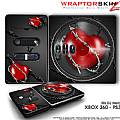 DJ Hero Skin Barbwire Heart Red fit XBOX 360 and PS3 DJ Heros