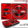 DJ Hero Skin Big Kiss Lips Black on Red fit XBOX 360 and PS3 DJ Heros
