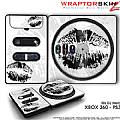 DJ Hero Skin Big Kiss Lips Black on White fit XBOX 360 and PS3 DJ Heros