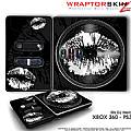 DJ Hero Skin Big Kiss Lips White on Black fit XBOX 360 and PS3 DJ Heros