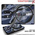 DJ Hero Skin Camouflage Blue fit XBOX 360 and PS3 DJ Heros