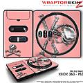 DJ Hero Skin Chrome Skulls on Pink fit XBOX 360 and PS3 DJ Heros