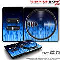 DJ Hero Skin Fire Blue fit XBOX 360 and PS3 DJ Heros