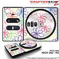 DJ Hero Skin Kearas Flowers on White fit XBOX 360 and PS3 DJ Heros