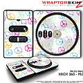 DJ Hero Skin Kearas Peace Signs on White fit XBOX 360 and PS3 DJ Heros