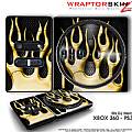 DJ Hero Skin Metal Flames Yellow fit XBOX 360 and PS3 DJ Heros