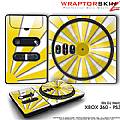 DJ Hero Skin Rising Sun Yellow fit XBOX 360 and PS3 DJ Heros