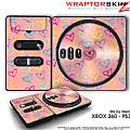 DJ Hero Skin Kearas Hearts on Pink fit XBOX 360 and PS3 DJ Heros