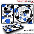 DJ Hero Skin Lots Of Dots Blue on White fit XBOX 360 and PS3 DJ Heros