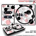 DJ Hero Skin Lots Of Dots Pink on White fit XBOX 360 and PS3 DJ Heros