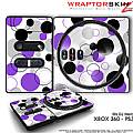 DJ Hero Skin Lots Of Dots Purple on White fit XBOX 360 and PS3 DJ Heros
