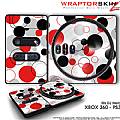 DJ Hero Skin Lots Of Dots Red on White fit XBOX 360 and PS3 DJ Heros