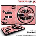 DJ Hero Skin Big Kiss Lips Black on Pink fits Nintendo Wii DJ Heros