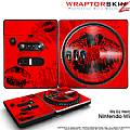 DJ Hero Skin Big Kiss Lips Black on Red fits Nintendo Wii DJ Heros