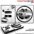 DJ Hero Skin Big Kiss Lips Black on White fits Nintendo Wii DJ Heros