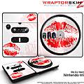 DJ Hero Skin Big Kiss Lips Red on White fits Nintendo Wii DJ Heros