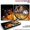 DJ Hero Skin Chrome Skulls on Fire fits Nintendo Wii DJ Heros