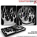 DJ Hero Skin Metal Flames Chrome fits Nintendo Wii DJ Heros