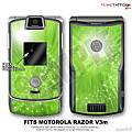 Motorola Razor (Razr) V3m Skin Stardust Green WraptorSkinz Kit by TuneTattooz