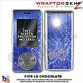 LG Chocolate Skin Stardust Blue WraptorSkinz Kit by TuneTattooz