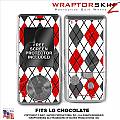 LG Chocolate Skin Argyle Red and Black WraptorSkinz Kit by TuneTattooz