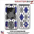 LG Chocolate Skin Argyle Blue and Gray WraptorSkinz Kit by TuneTattooz