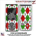 LG Chocolate Skin Argyle Red and Green WraptorSkinz Kit by TuneTattooz