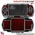 Sony PSP Skin - Carbon Fiber Red and Chrome WraptorSkinz Kit 